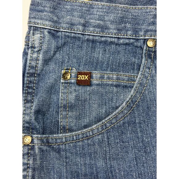 Wrangler 20X Men's Relaxed Fit Straight Leg Blue Denim Jeans - Size 34x29 - Picture 4 of 8